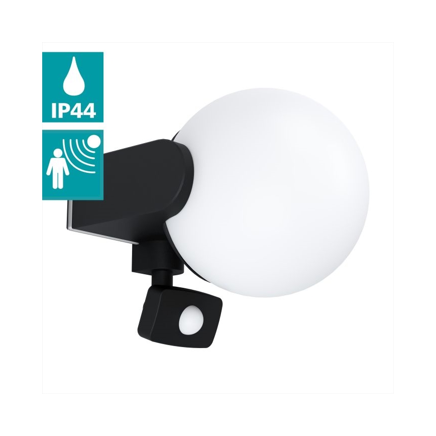 Eglo - Venkovní nástěnné svítidlo se senzorem 1xE27/15W/230V IP44