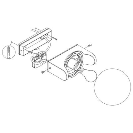 Eglo - Venkovní nástěnné svítidlo se senzorem 1xE27/15W/230V IP44