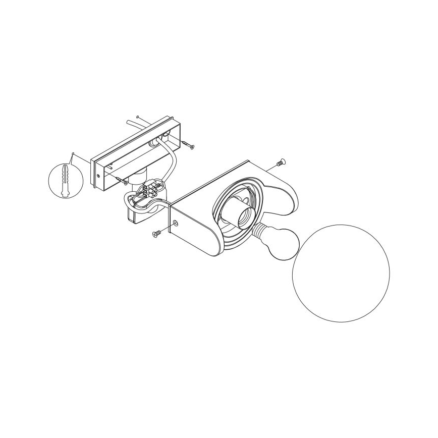 Eglo - Venkovní nástěnné svítidlo se senzorem 1xE27/15W/230V IP44