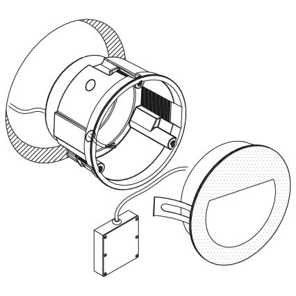 Eglo - LED Venkovní zápustné svítidlo LED/2,5W/230V IP65 černá