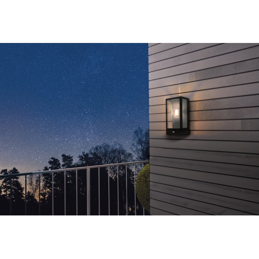 Eglo - Venkovní nástěnné svítidlo se senzorem 1xE27/60W/230V IP44