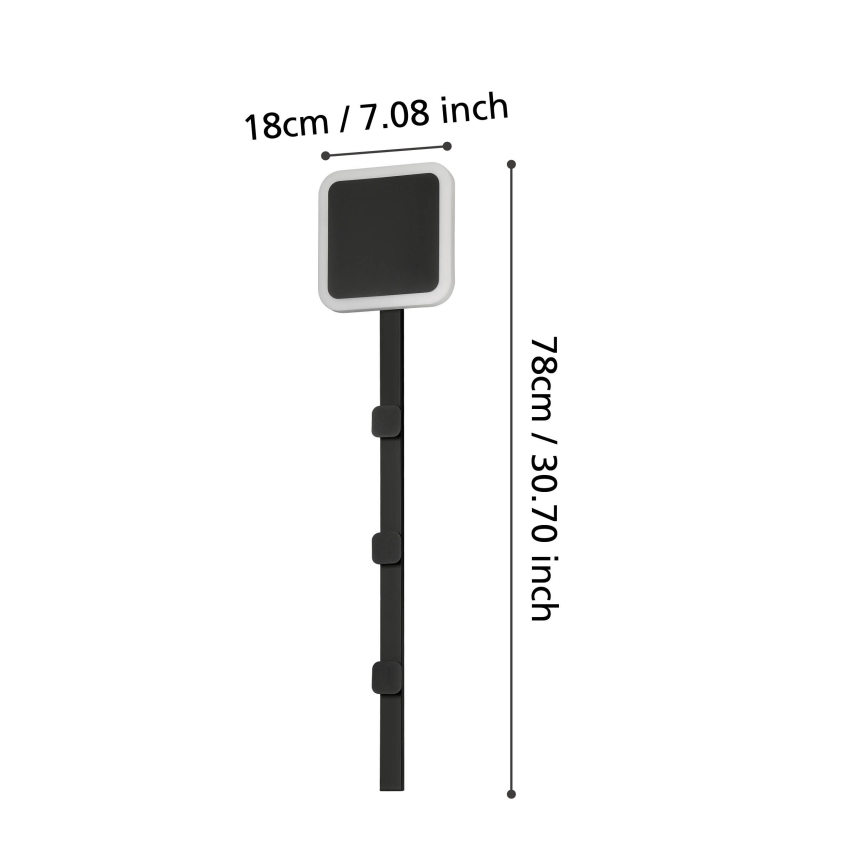 Eglo - LED Nástěnný věšák se svítidlem LED/7,8W/230V