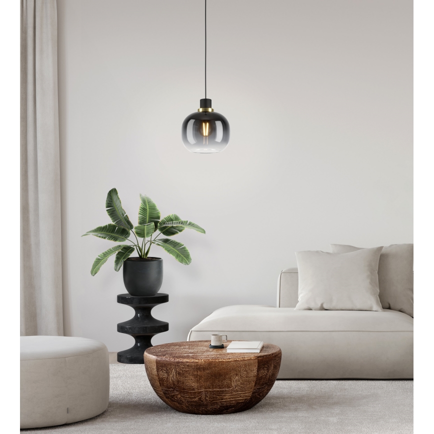 Eglo - Lustr na lanku 1xE27/40W/230V šedá