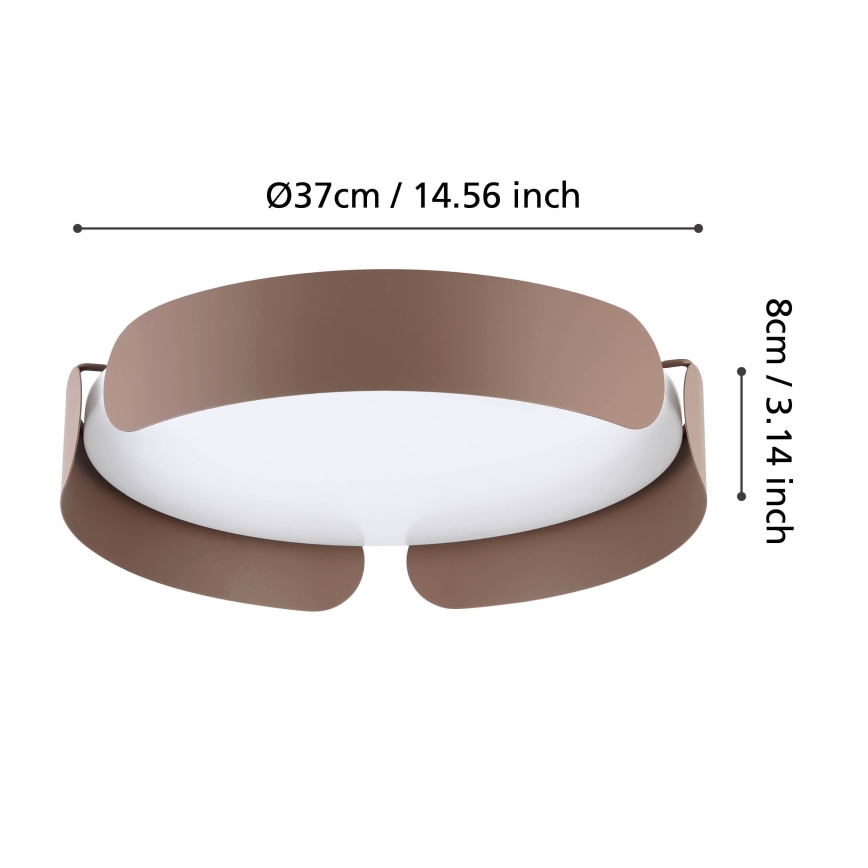 Eglo - LED Stropní svítidlo LED/20W/230V pr. 37 cm hnědá