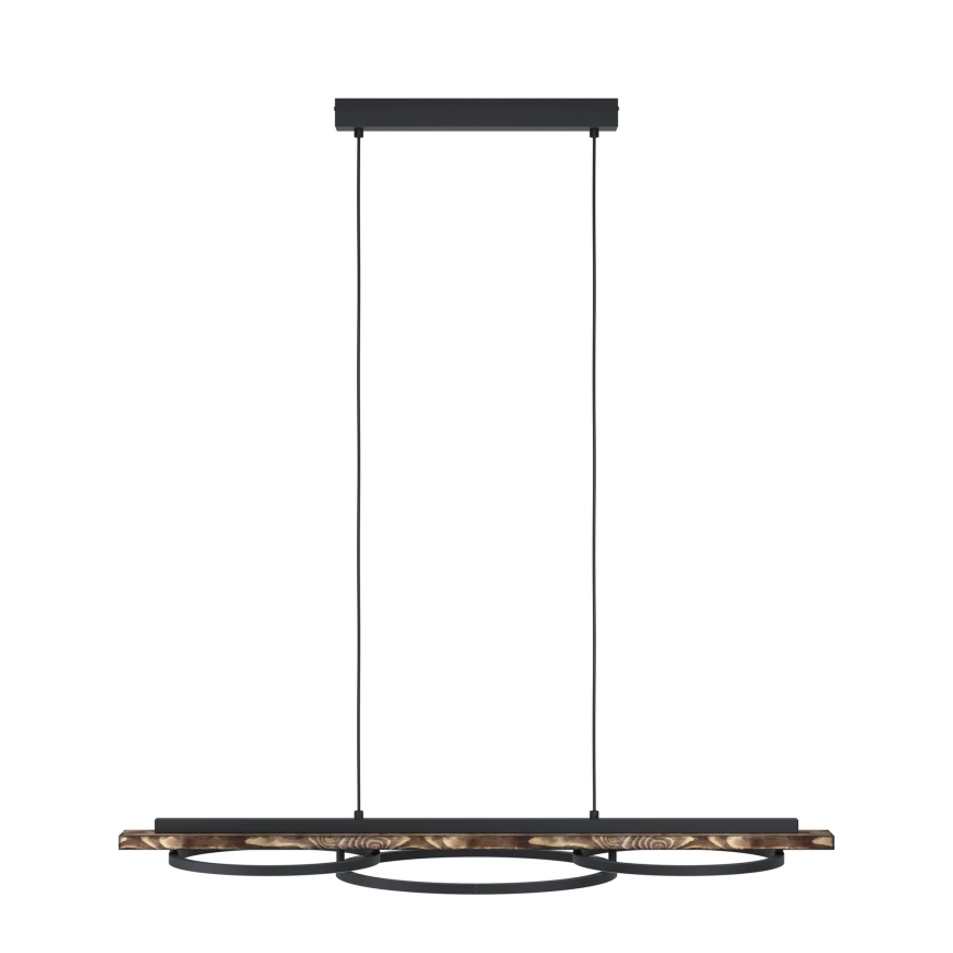 Eglo - LED Stmívatelný lustr na lanku 2xLED/12,5W/230V+1xLED/15,5W 3000K hnědá/černá