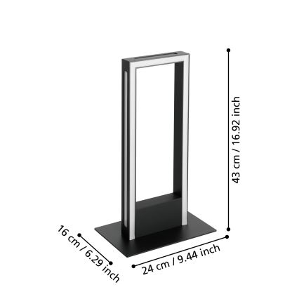 Eglo - LED Stmívatelná stolní lampa LED/16W/230V 2700-6500K