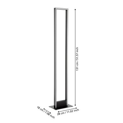 Eglo - LED Stmívatelná stojací lampa LED/33W/230V 2700-6500K