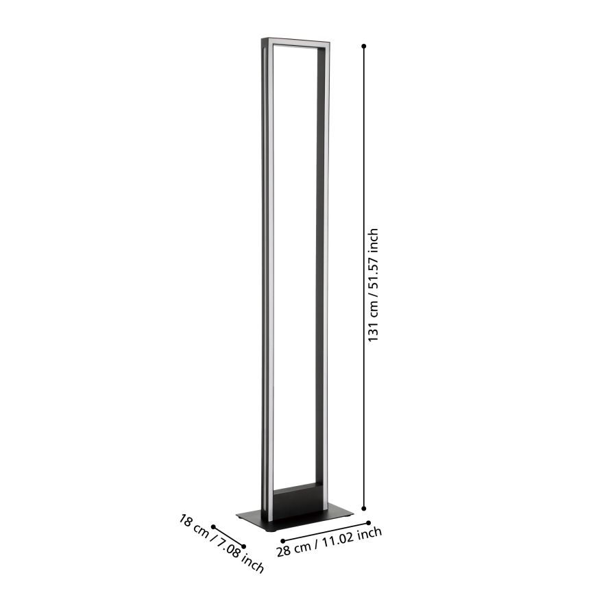 Eglo - LED Stmívatelná stojací lampa LED/33W/230V 2700-6500K