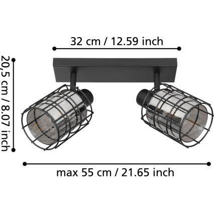 Eglo - Bodové svítidlo 2xE27/40W/230V