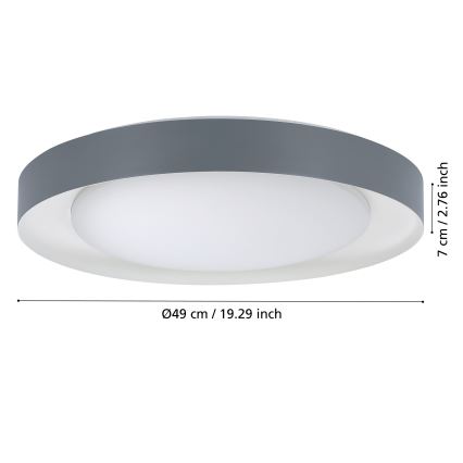 Eglo - LED Stmívatelné stropní svítidlo LED/24W/230V 3000-6500K + dálkové ovládání