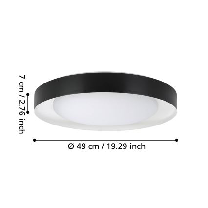 Eglo - LED Stmívatelné stropní svítidlo LED/24W/230V 3000-6500K + dálkové ovládání