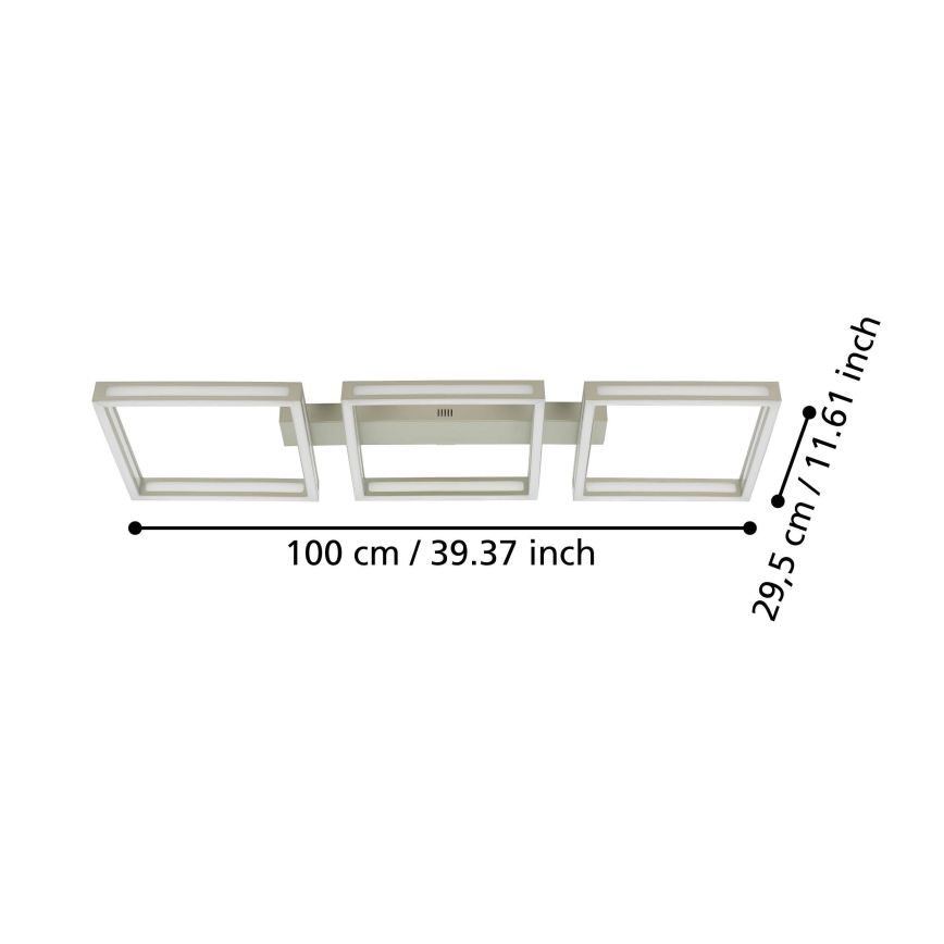 Eglo - LED Stropní svítidlo 3xLED/11,2W/230V matný chrom