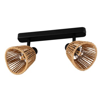 Eglo - Bodové svítidlo 2xE14/10W/230V černá/béžová