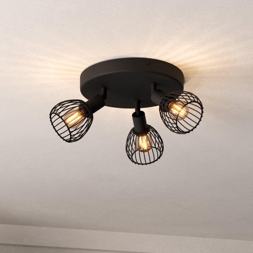 Eglo - Bodové svítidlo 3xE14/40W/230V černá