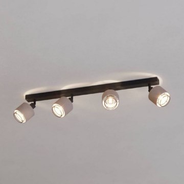 Eglo - Bodové svítidlo 4xE14/40W/230V černá/béžová