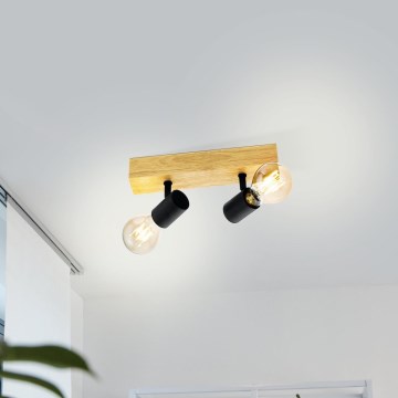 Eglo - Bodové svítidlo TOWNSHEND 2xE27/60W/230V - FSC certifikováno