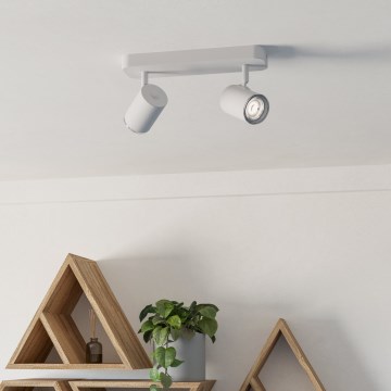 Eglo - Koupelnové bodové svítidlo 2xGU10/5W/230V IP44 bílá