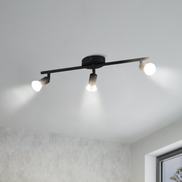 Eglo - LED Bodové svítidlo 3xGU10/2,8W/230V 3000K černá