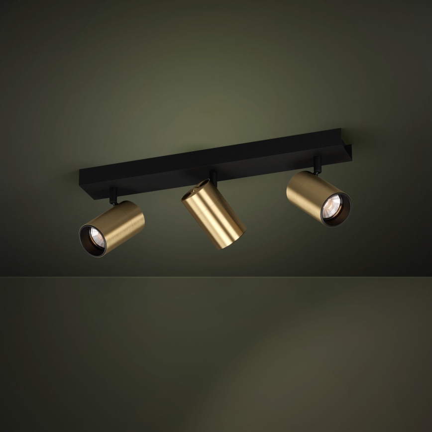 Eglo - LED Bodové svítidlo 3xGU10/4,5W/230V 3000K černá/zlatá