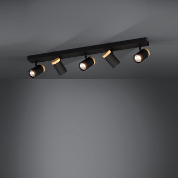 Eglo - LED Bodové svítidlo 5xGU10/4,5W/230V 3000K černá/hnědá