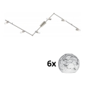 Eglo - LED Bodové svítidlo MY CHOICE 6xE14/4W/230V matný chrom/bílá/černá