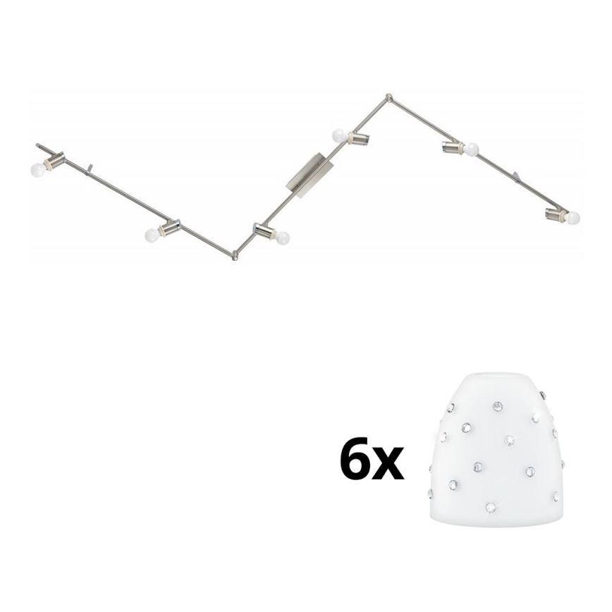 Eglo - LED Bodové svítidlo MY CHOICE 6xE14/4W/230V matný chrom/bílá