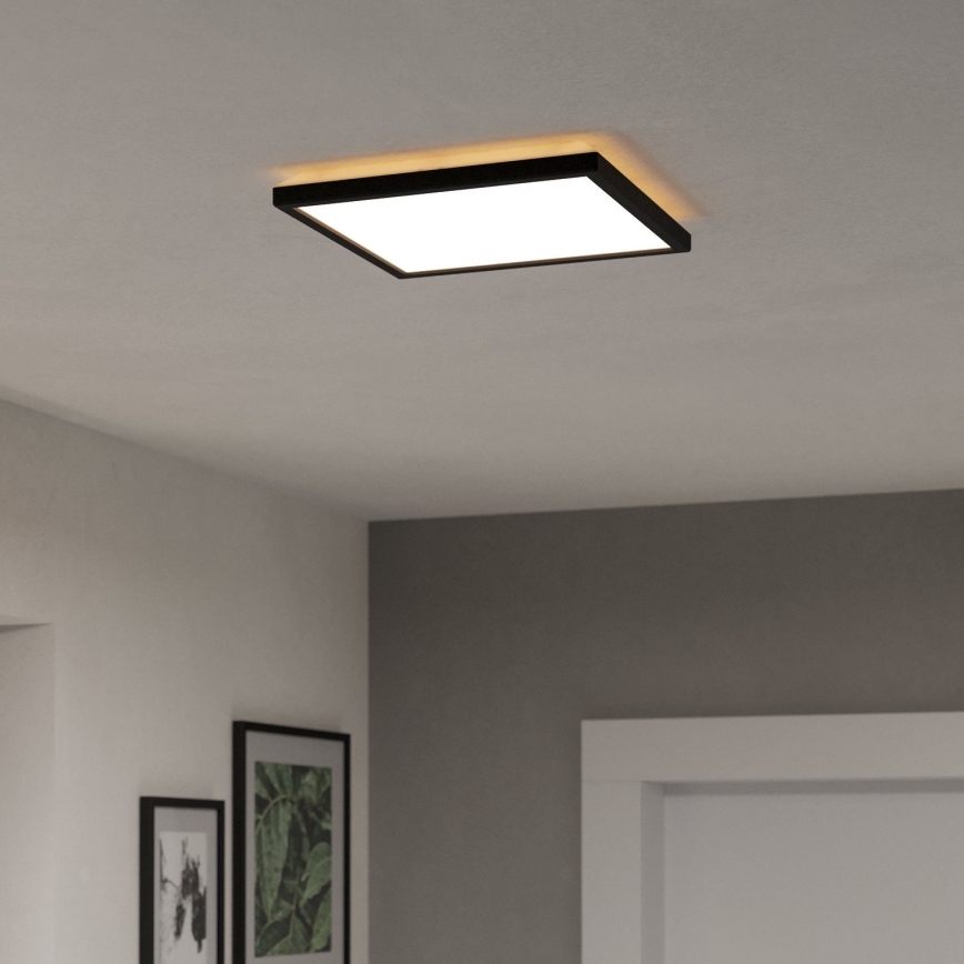 Eglo - LED Koupelnové stropní svítidlo LED/13,4W/230V 2700/4000/6500K 29x29 cm IP44 černá