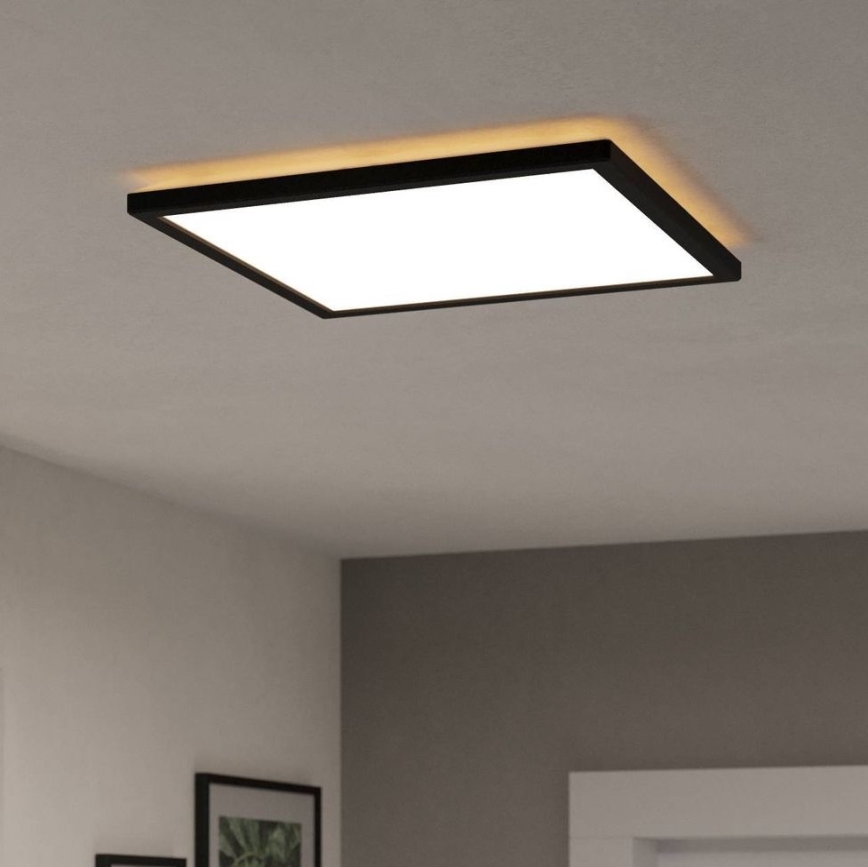Eglo - LED Koupelnové stropní svítidlo LED/17,6W/230V 2700/4000/6500K 39x39 cm IP44 černá