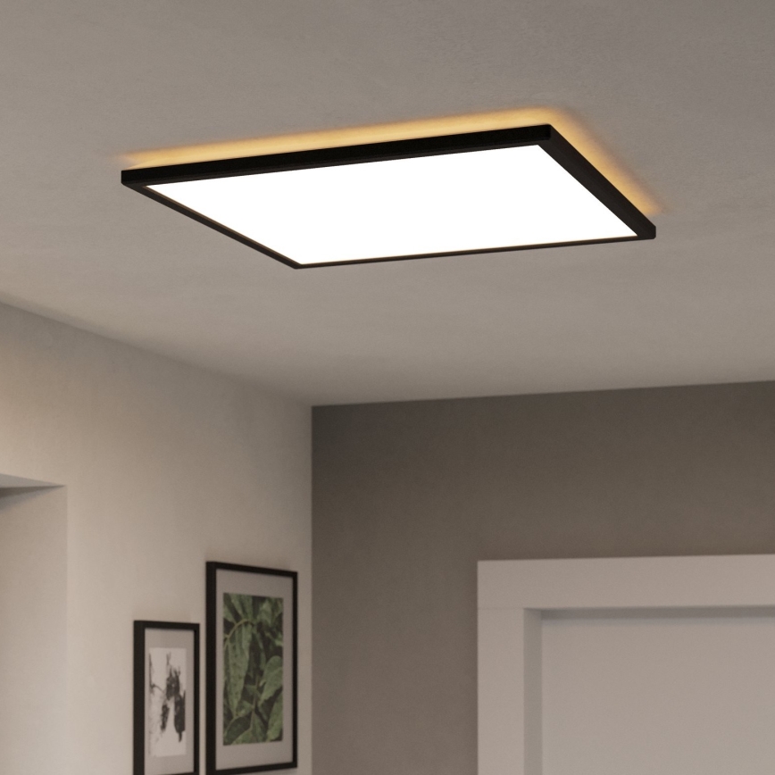 Eglo - LED Koupelnové stropní svítidlo LED/17W/230V 2700/4000/6500K 50x50 cm IP44 černá