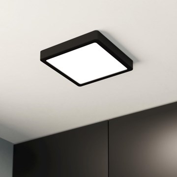 Eglo - LED Koupelnové stropní svítidlo LED/17W/230V IP44 černá 21x21 cm