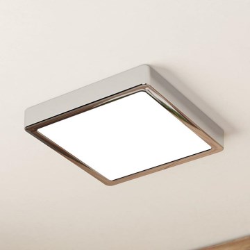 Eglo - LED Koupelnové stropní svítidlo LED/17W/230V IP44 lesklý chrom 21x21 cm