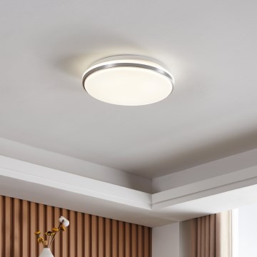 Eglo - LED Koupelnové stropní svítidlo LED/18W/230V 3000/4000/6500K IP54 matný chrom
