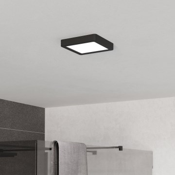 Eglo - LED Koupelnové stropní svítidlo LED/7W/230V 2700/4000/6500K 15x15 cm IP44 černá