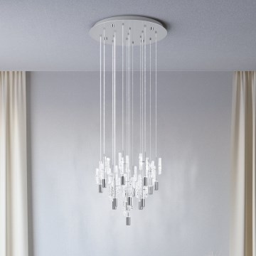 Eglo - LED Lustr na lanku 15xLED/2,6W/230V 2200/3000/4000K lesklý chrom