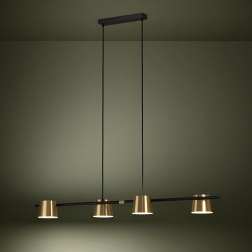 Eglo - LED Lustr na lanku 4xGU10/4,6W/230V 3000K zlatá