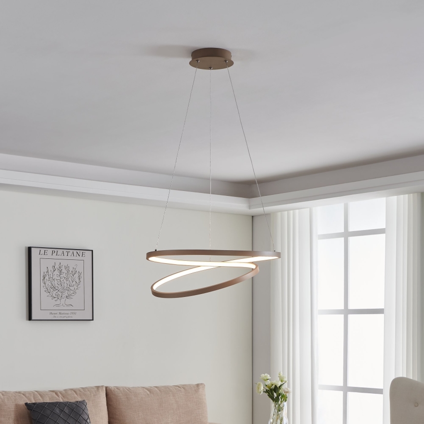 Eglo - LED Lustr na lanku LED/36W/230V 3000K béžová