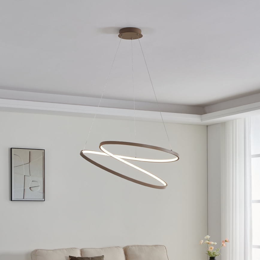 Eglo - LED Lustr na lanku LED/42W/230V 3000K béžová