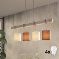 Eglo - LED Lustr na lanku TOWNSHEND 4xE27/60W/230V