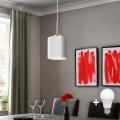 Eglo - LED Lustr na lanku TUNJA 1xE27/60W/230V bílá