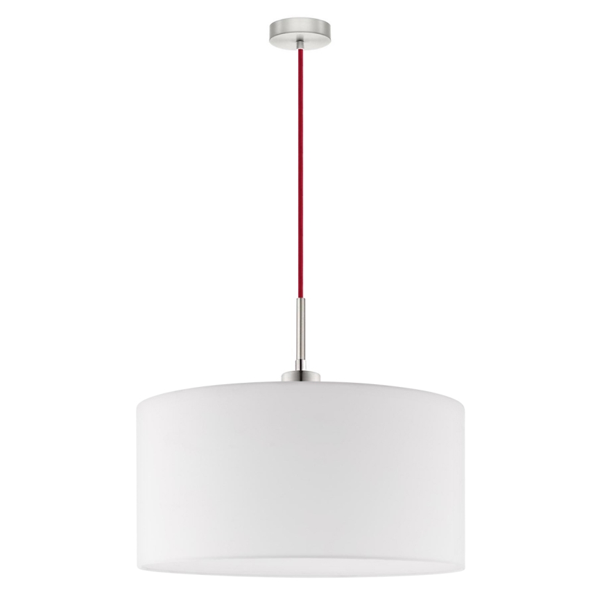 Eglo - LED  Lustr na lanku TUNJA 1xE27/60W/230V bílá