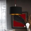 Eglo - LED  Lustr na lanku TUNJA 1xE27/60W/230V černá