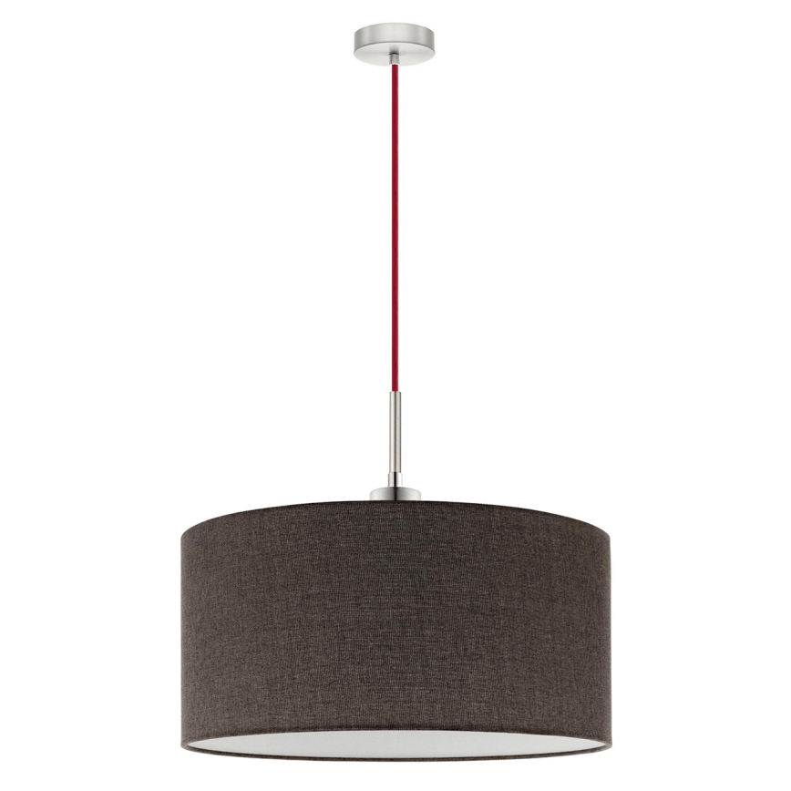 Eglo - LED  Lustr na lanku TUNJA 1xE27/60W/230V hnědá