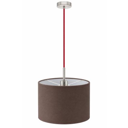 Eglo - LED Lustr na lanku TUNJA 1xE27/60W/230V pr. 20 cm hnědá/červená