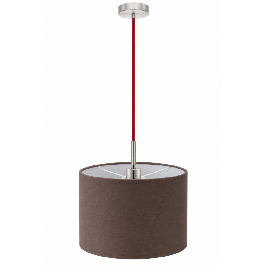 Eglo - LED Lustr na lanku TUNJA 1xE27/60W/230V pr. 20 cm hnědá/červená