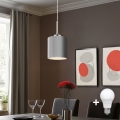 Eglo - LED Lustr na lanku TUNJA 1xE27/60W/230V šedá