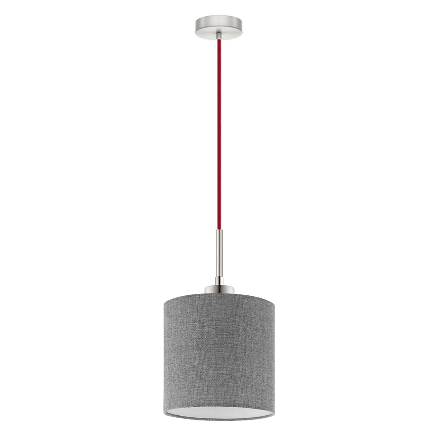 Eglo - LED  Lustr na lanku TUNJA 1xE27/60W/230V šedá