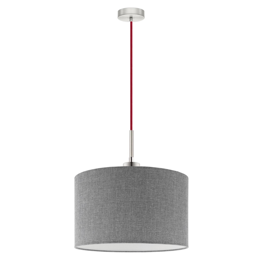 Eglo - LED  Lustr na lanku TUNJA 1xE27/60W/230V šedá