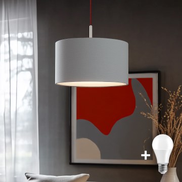 Eglo - LED  Lustr na lanku TUNJA 1xE27/60W/230V šedá