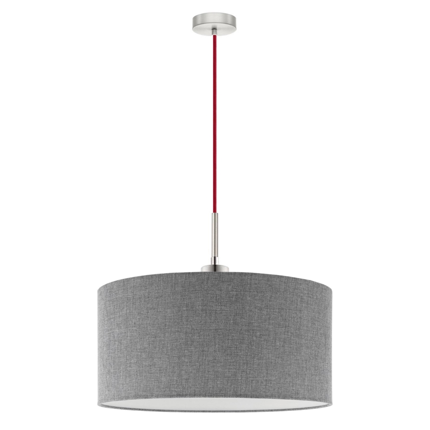 Eglo - LED  Lustr na lanku TUNJA 1xE27/60W/230V šedá