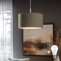 Eglo - LED Lustr na lanku TUNJA 1xE27/60W/230V taupe